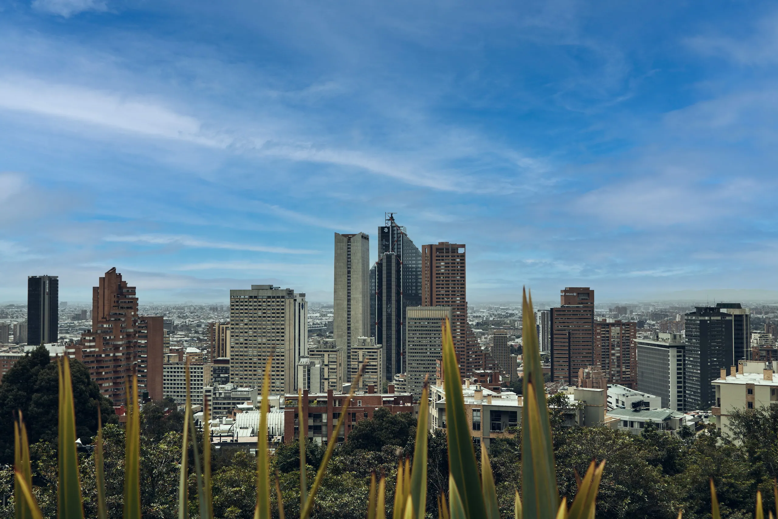 View of Bogotá from the hills